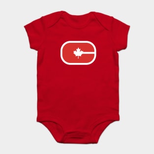 C is for Canada | Canadian Hockey Rink | Maple Leaf Baby Bodysuit